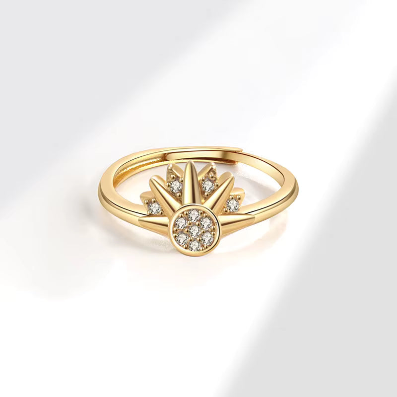 Celestial Sun and Moon Ring – Adjustable Stacking Rings