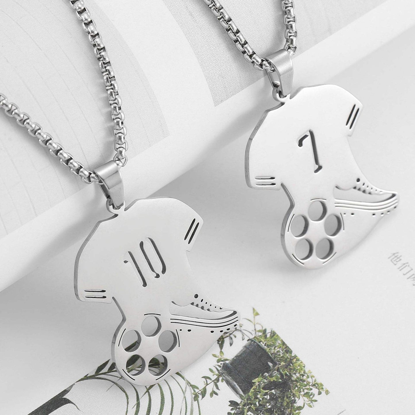 Number 10 and 7 necklace for men and women