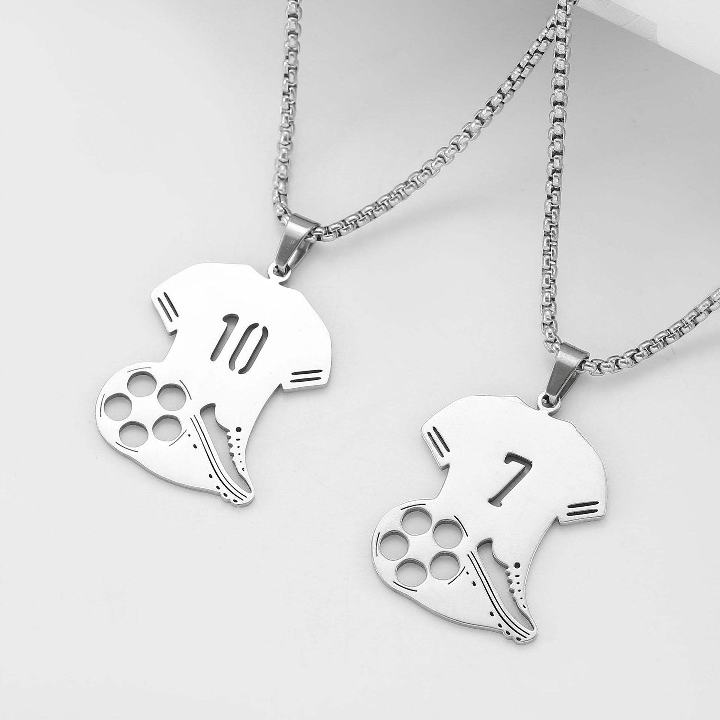 Number 10 and 7 necklace for men and women