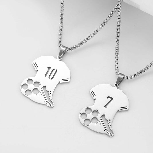 Number 10 and 7 necklace for men and women