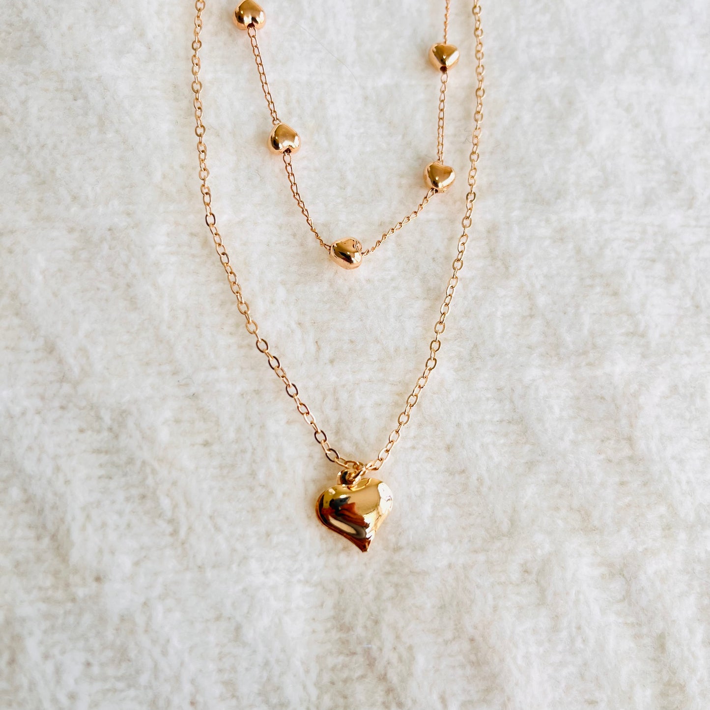 MC24 - Sweetheart Duo Gold Layered Necklace