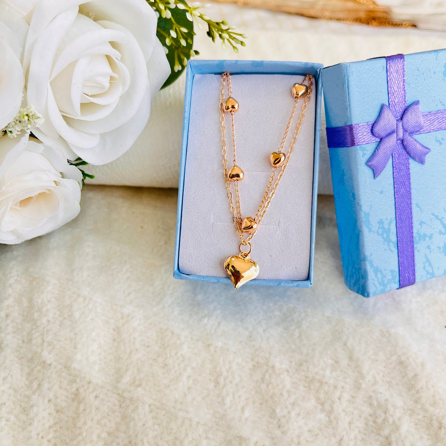 MC24 - Sweetheart Duo Gold Layered Necklace