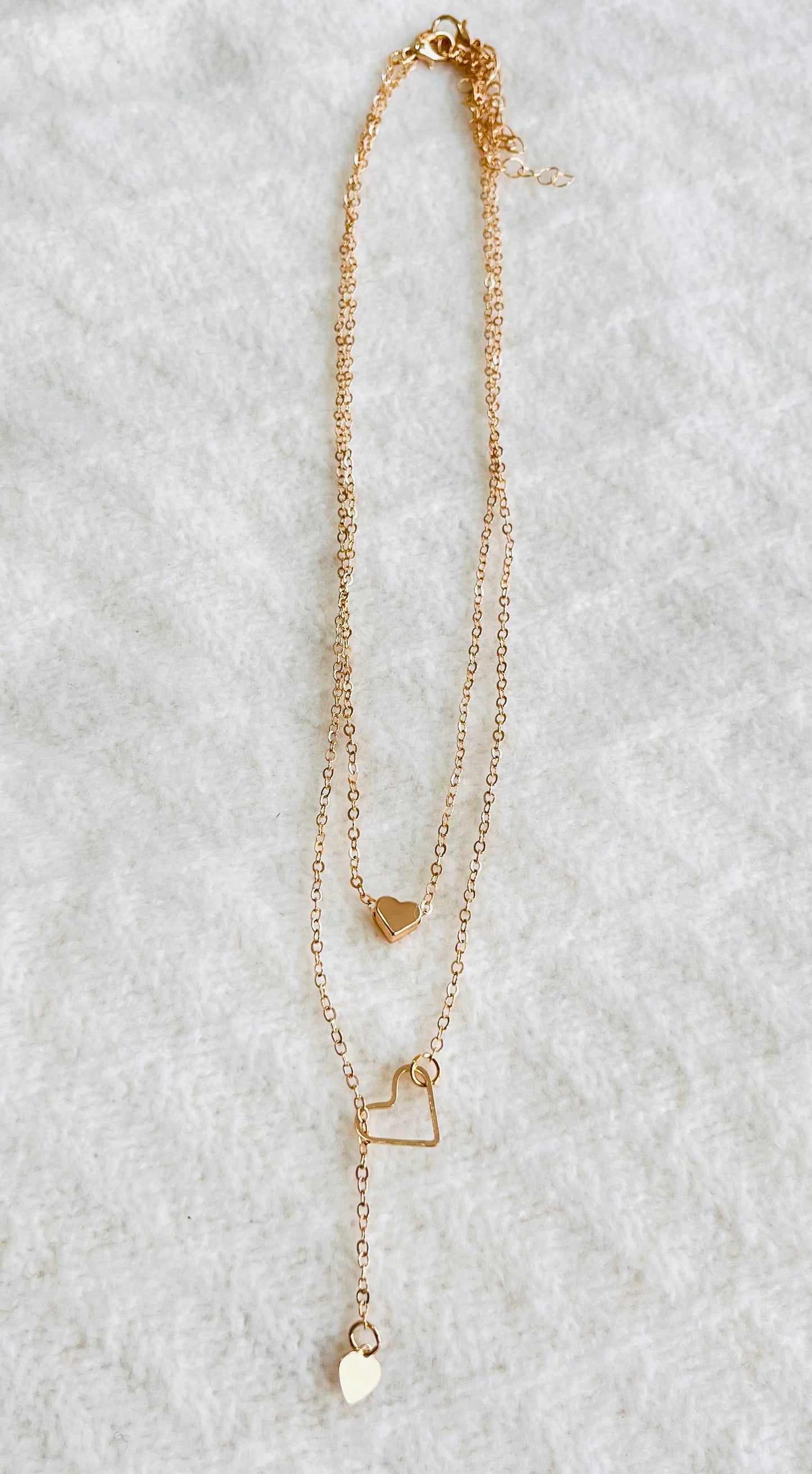 MC1 - Two-Layer Heart Pendant Necklace