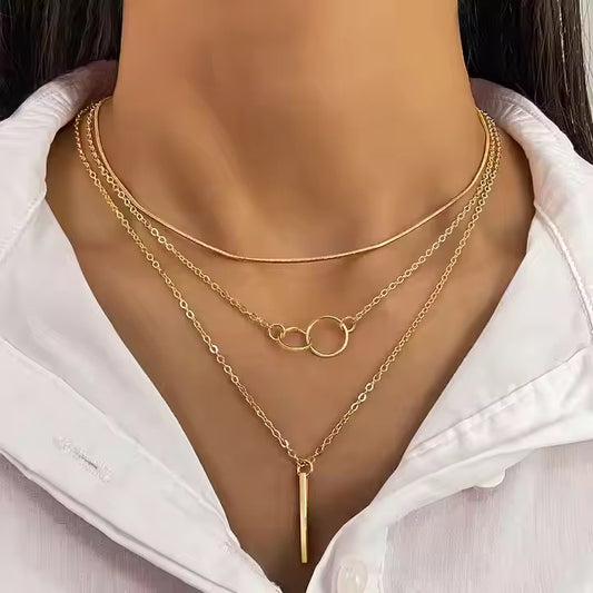 MC12 - Modern Triple Chain with Rings & Bar